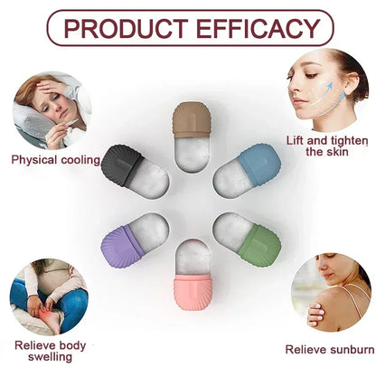 Silicone Face Ice Roller Face Application Ice Tray Summer Reduce Swelling