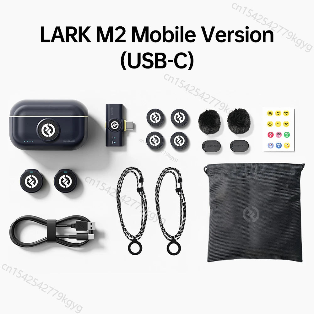 Micrófono de solapa inalámbrico Hollyland Lark M2 para iPhone, cámara, alcance de 300 m