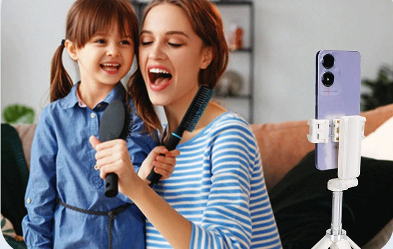 Palo selfi extensible para teléfono móvil, selfi con Bluetooth, soporte de trípode para smartphone