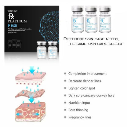 A nova linha sul-coreana de cuidados de pele, Platinum Series, com ação antienvelhecimento e hidratação à base de ácido hialurónico, é um produto para o cuidado da pele.