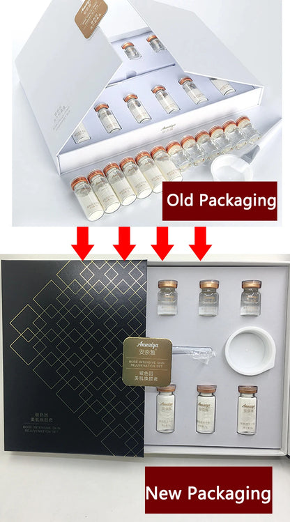 Kit de mascarilla facial coreana con esencia de péptidos de colágeno y ácido hialurónico hidratante.