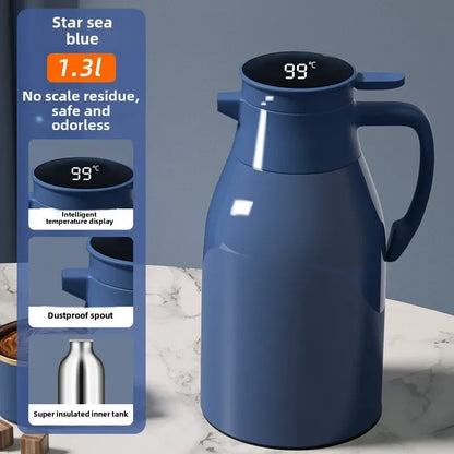 Hervidor térmico de cocina con pantalla digital para café, termo de vidrio de 1/1,3/2 l