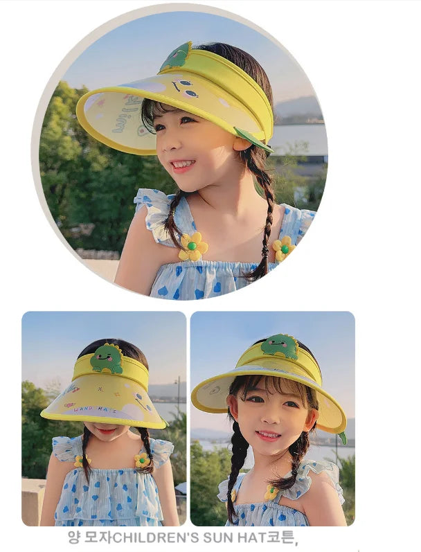 Children's Summer Sun Hat with Fan Sun Protection