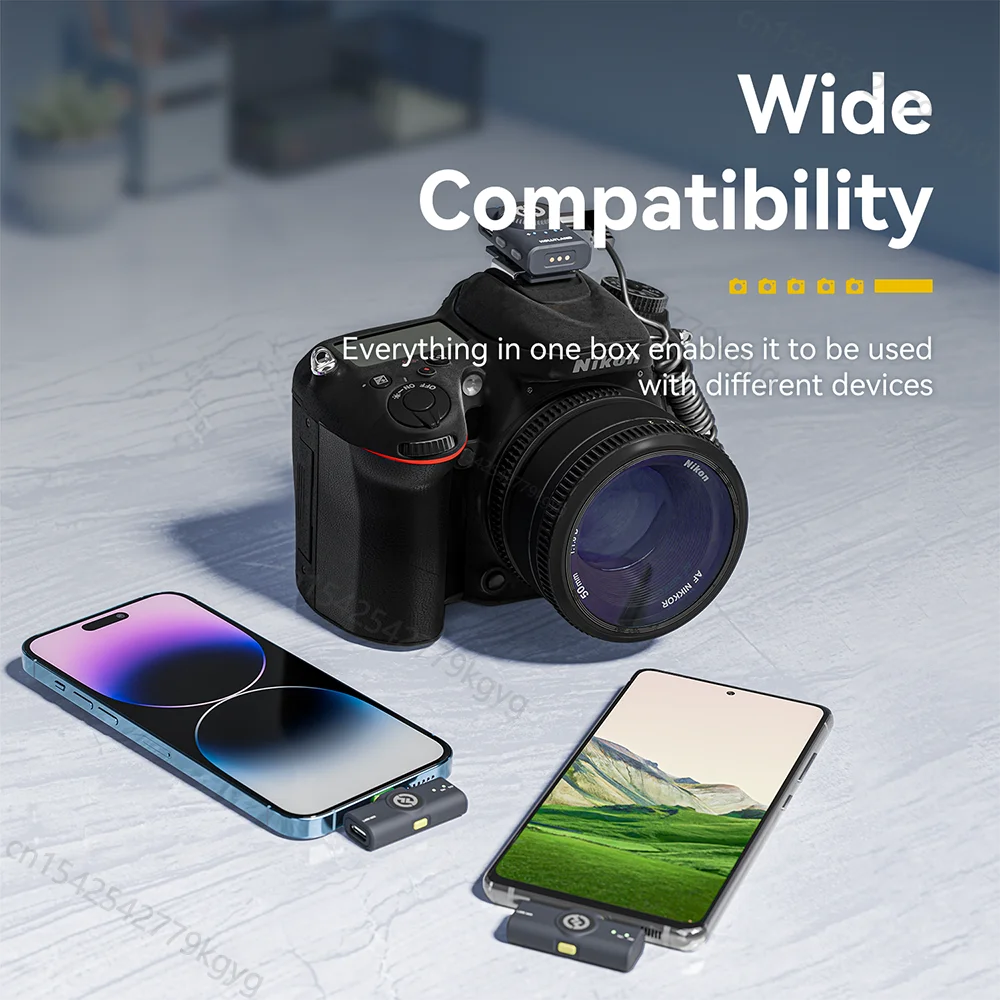 Micrófono de solapa inalámbrico Hollyland Lark M2 para iPhone, cámara, alcance de 300 m
