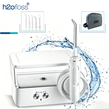 H2ofloss Tabletop Portable Water Flosser for Teeth Dental Oral Irrigator