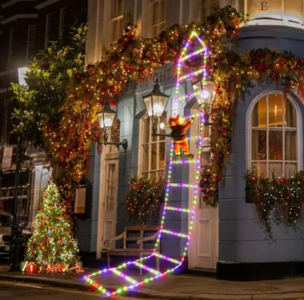 1.5/3M Christmas Decoration LED Santa Claus Climbing Ladder Light USB Plug