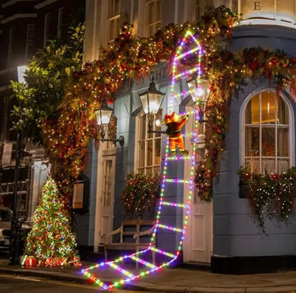 1.5/3M Christmas Decoration LED Santa Claus Climbing Ladder Light USB Plug