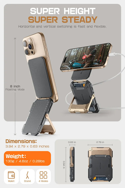 Soporte magnético tipo trípode SUPCASE con tarjetero para iPhone 16/15/14/13/12