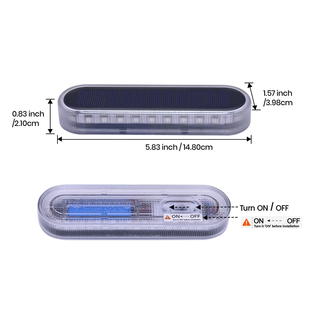 Solar Powered LED Outdoor Deck Lights IP68 Waterproof Automatic On/Off