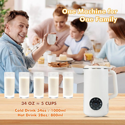 Nut Milk Maker 35oz 1000ml Almond Milk Machine 8-In-1 Automatic