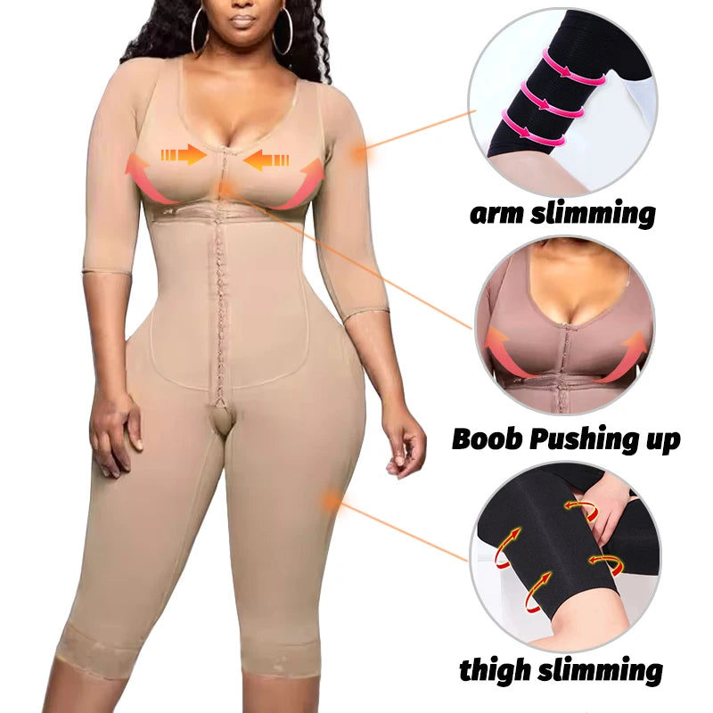Full Body Colombian Girdles Shaper High Compression Bodysuits Postoperative