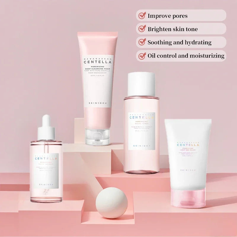 Suero facial tónico con ampolla de sal rosa fresca de productos originales de Centella coreana