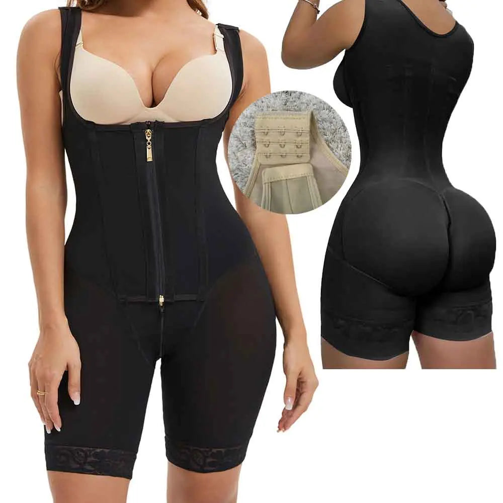 Fajas Colombianas Post Tummy Shapers Women Fully Body Shaper Waist Trainer Firm High