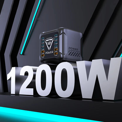 1200W USB C Charger, GaN PD3.1 140W 100W PPS Fast Charging Station