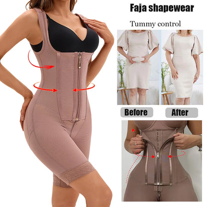 Fajas Colombianas Post Tummy Shapers Women Fully Body Shaper Waist Trainer Firm High