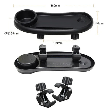 3 In 1 Baby Stroller Dinner Table Tray Phone Stand Plate Accessories Supplies