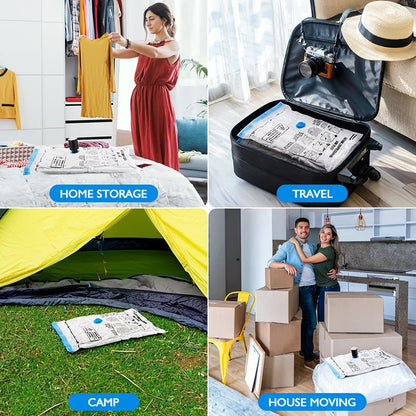 Bomba eléctrica inalámbrica para bolsas de vacío, recargable para viajes, ahorra espacio.