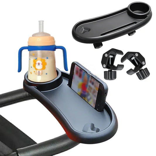 3 In 1 Baby Stroller Dinner Table Tray Phone Stand Plate Accessories Supplies