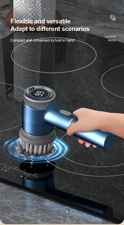 Wireless Electric Cleaning Brush Rechargeable Kitchen Dishwashing Brush