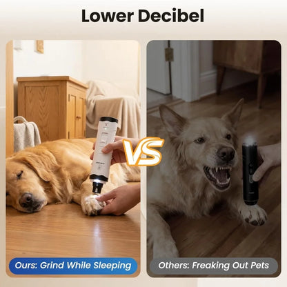 New Dog Nail Clippers With LED Light Low Noise Pet Nail Clipper Electric Grooming Trimmer Cat Dog Nail Grinder Rechargeable USB