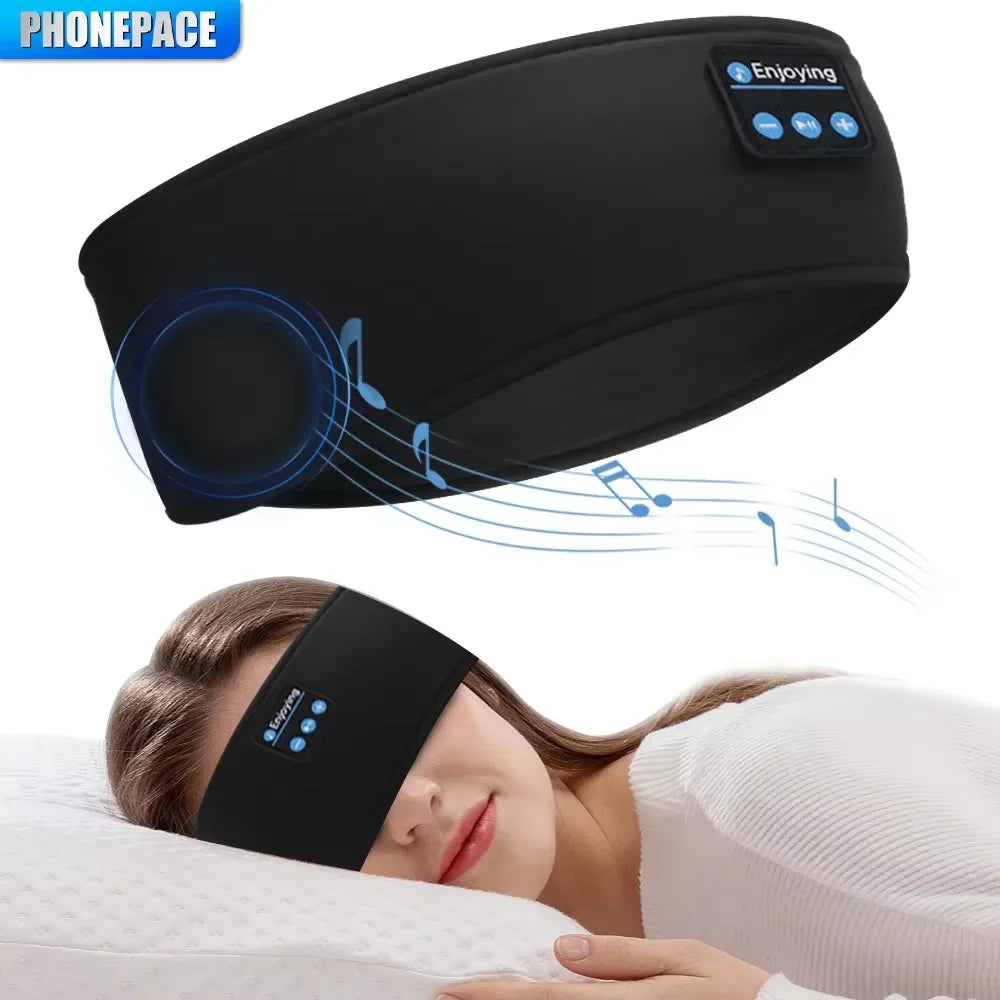 HOMEFISH BT Earphones Sports Sleeping Headband Elastic Wireless Headphones