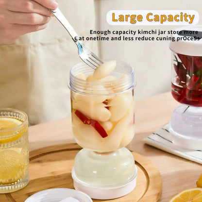 Olive & Kimchi Filter New Container Hourglass Jar With Filter Flip Pickle