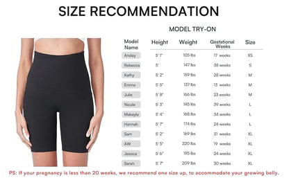 Women's Maternity Yoga Shorts Over The Belly Bump Summer Workout Running