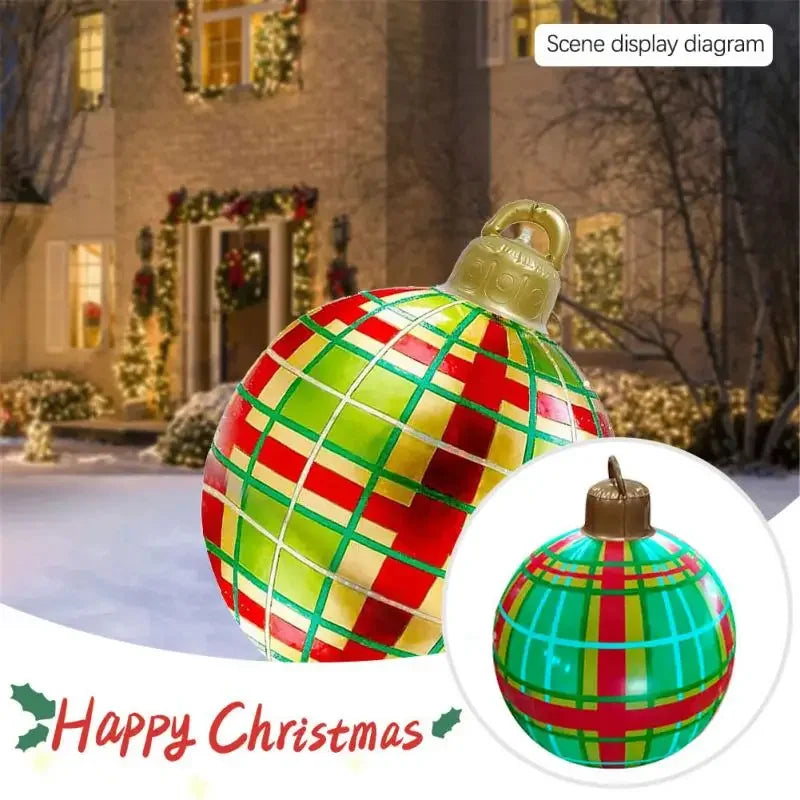 Outdoor Christmas Inflatable Decorated Ball 60cm PVC Giant Big Large Balls Xmas
