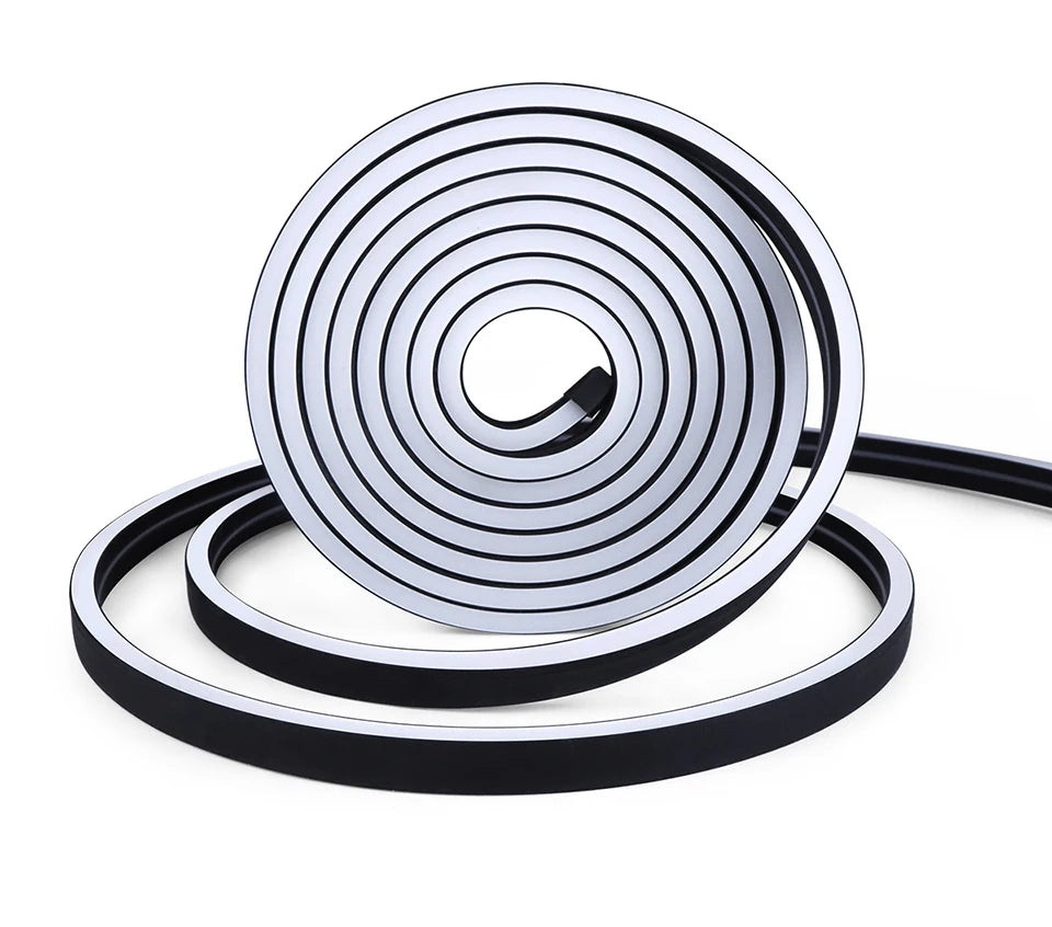 Black Silicone Tube Neon Light LED Strip with RF Remote Control/Sweep Motion/Touch Sensor