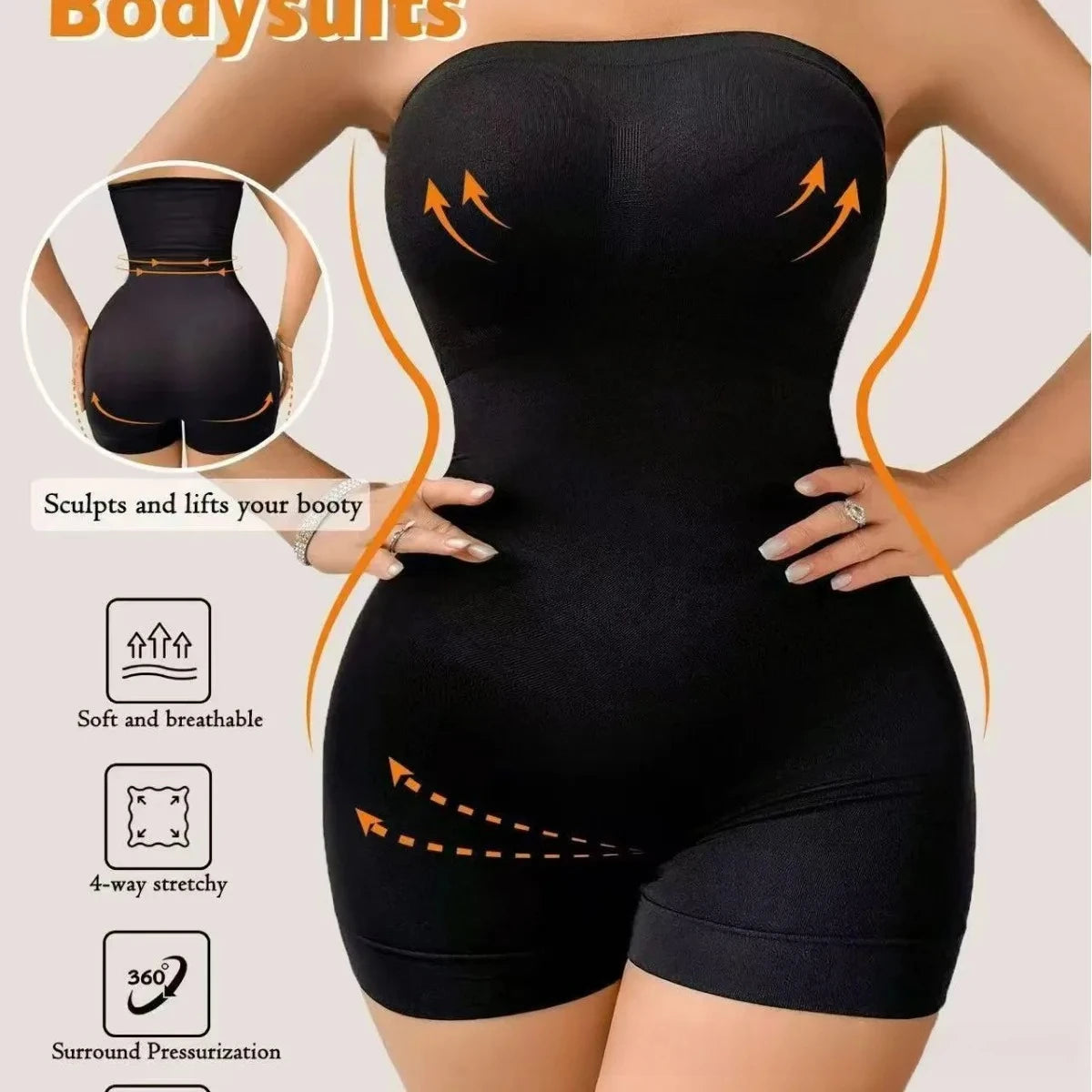 Shapewear Corsets for Women Bodysuit Seamless High-waisted Tummy Control