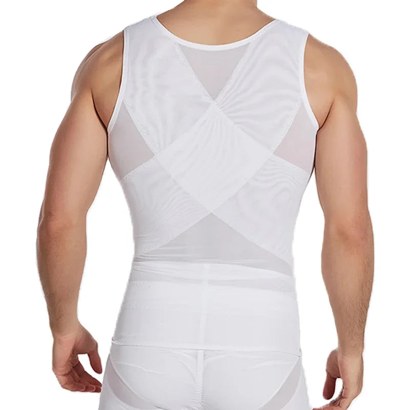 Men's Body Shaper Compression Vest Abdomen Shapewear Tummy Slimming Sheath Belly