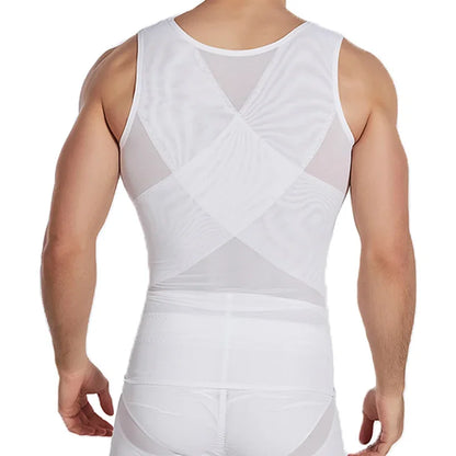 Men's Body Shaper Compression Vest Abdomen Shapewear Tummy Slimming Sheath Belly