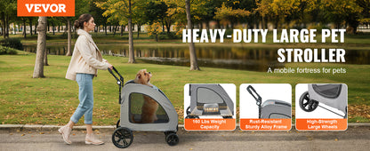 VEVOR 160lbs Pet Stroller: Adventure Awaits for Your Furry Friends!