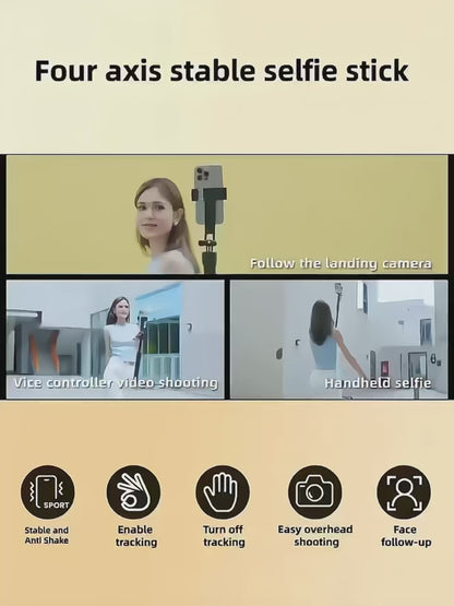 COOL DIER C12 AI Tracking gimbal Trípode Estabilizador de cardán Palo selfi inalámbrico plegable