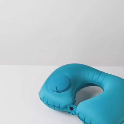 U-shaped Automatic Air Inflatable Pillow Neck Cushion Portable travel