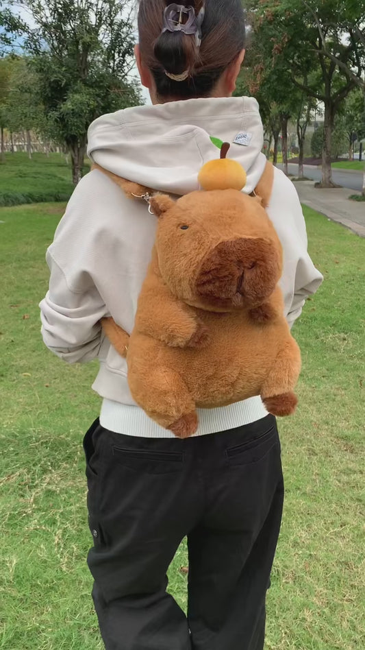 Capybara Plush Backpack Kawaii Fashion Plushie Doll Fur Pendant Children's